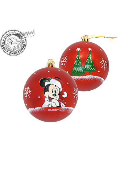 Mickey Mouse Set of 10 red Christmas 6cm balls