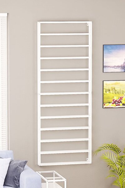 Devin Dekor Mobilya Duvara Monte 13 Katlı Şarap Rafı Metal Şaraplık