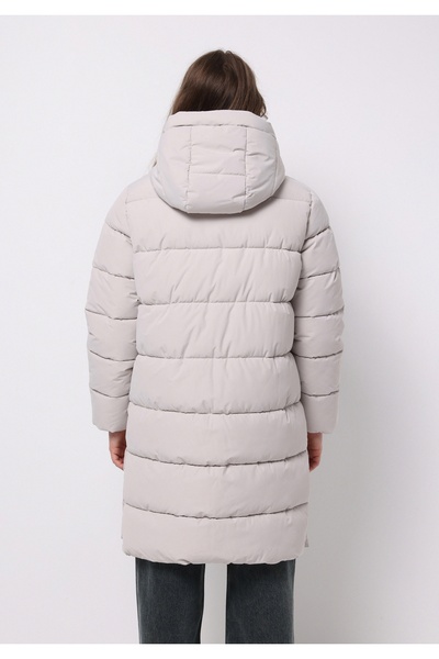 Colin's Regular Fit Kapüşonlu Fermuarlı Astarlı Suya Dayanıklı Kadın Taş Kaban