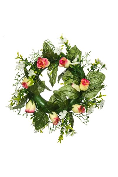 SHOPIENS Coroană de primăvară Shopiens® cu bază din plastic, decorată cu tran...