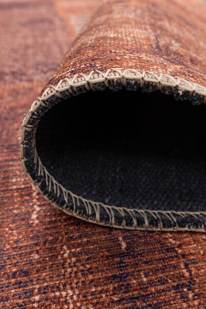 ARTLOOP Jazz Patchwork Desenli Dokuma Taban Dekoratif Turuncu Halı AL 62