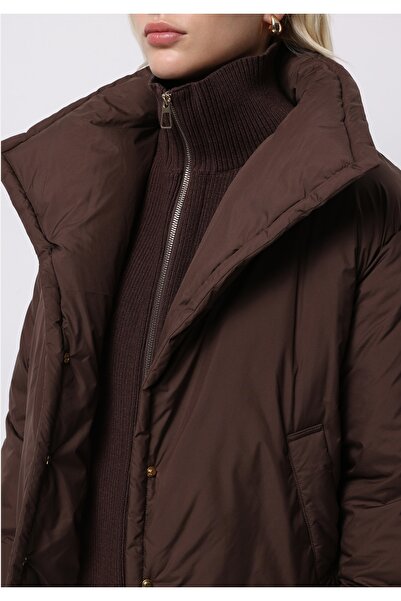 Colin's Дамско кафяво палто с цип и подплата, с редовна кройка