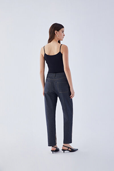 IDYL Pul Payet Leopar Denim Pantolon