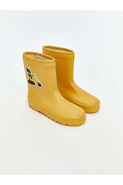 LC Waikiki Yellow Work Machine B Printed Boy's Rain Boots