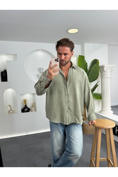 UTTBASİC GG Kışlık Modal Kumaş Çizgili Gömlek