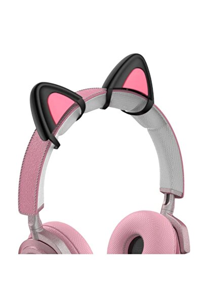 PadForce Căști over-ear Cat Ears, compatibile cu HypreX, Razer, Bose, potrivire universală - Negre
