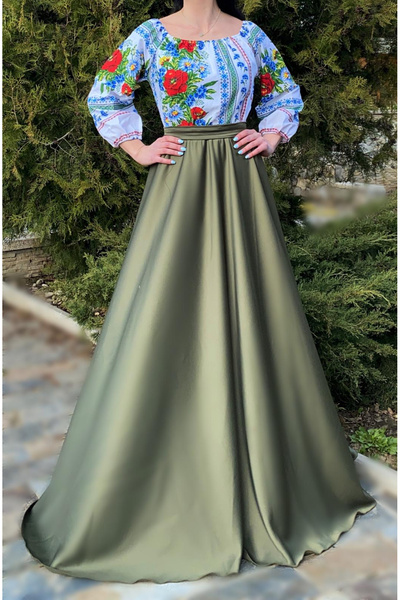 Ie Traditionala Traditional dress stylized with poppies 13