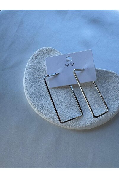 H&S AKSESUAR BÜYÜK DİKDÖRTGEN HALKA KÜPE