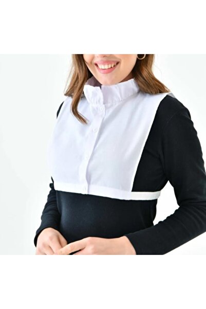BUTİK AYVİTRİN Women's Design Ruffle Stand Collar Short Shirt