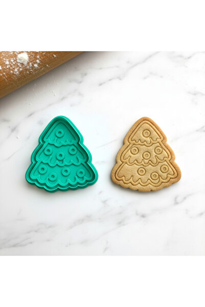Craftelle قالب كوكيز شجرة عيد الميلاد المرح |   مثالي للأطفال |   ختم عجين منقوش