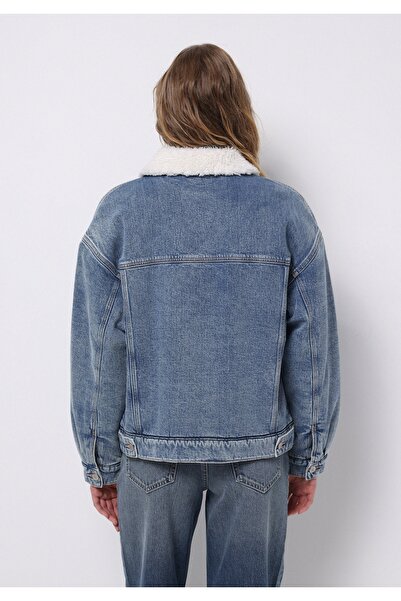 Colin's Oversize Fit Düğmeli Astarsız Kadın Denim Ceket