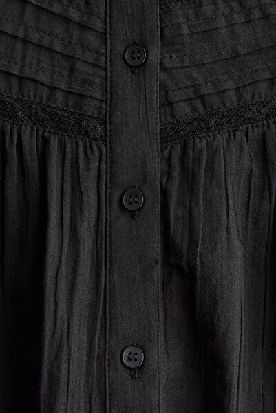 H&M Yakası Fırfırlı ve Pamuklu Bluz