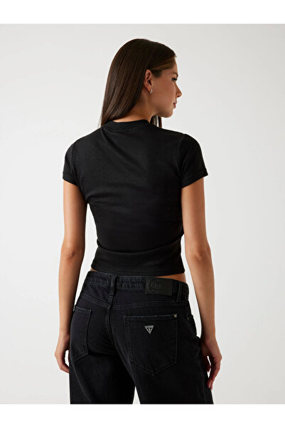 Guess Γυναικείο μπλουζάκι Licia μαύρο W5BP07KCGM2-JEBH