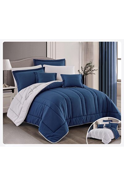 Red Rose طقم لحاف مفرش نفرين منفوخ مايكروفايبر جودة عالية بتطريز عصري جديد لتعيش رفاهية الفنادق مقاس 260*240