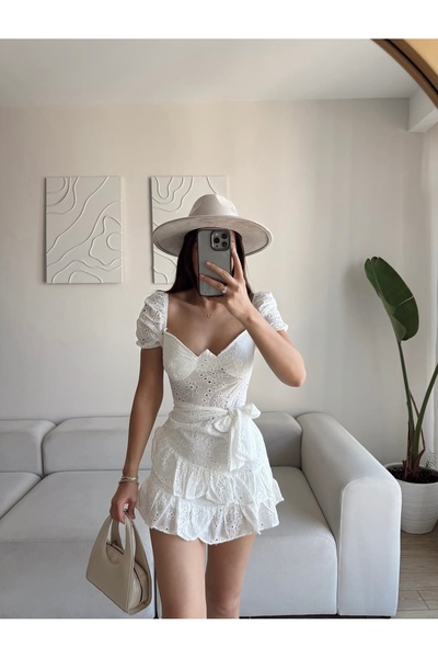 Modazeyosh Kadın Güpürlü Elbise