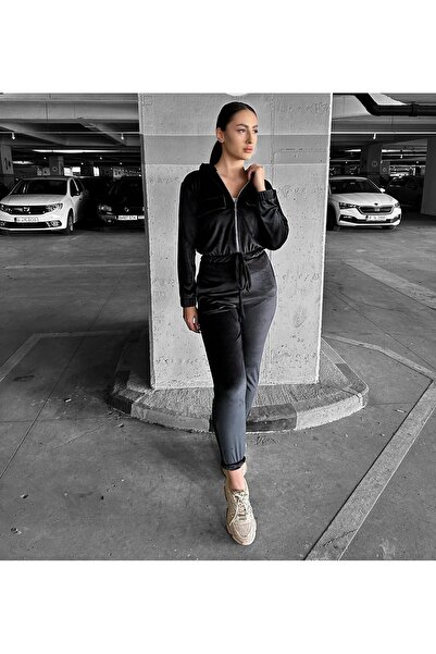 BiaBella Black velvet jumpsuit