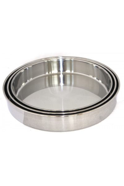 Raki Set 3 tavi copt din inox 28cm, 32cm, 36cm