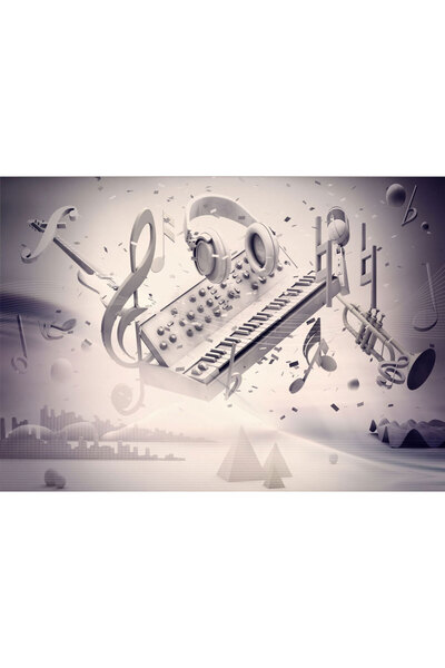VIODESIGN Fototapet Copii, autoadeziv, Music Wall , multicolor, 80x120 cm CO228