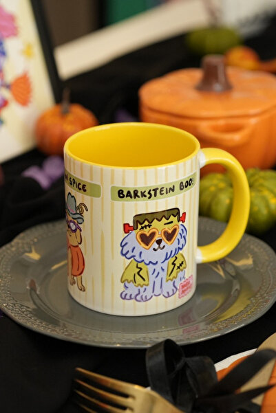 Hello Melody Design Halloween Dogs Mug - Halloween Themed Digital Printed Gift 330Cc