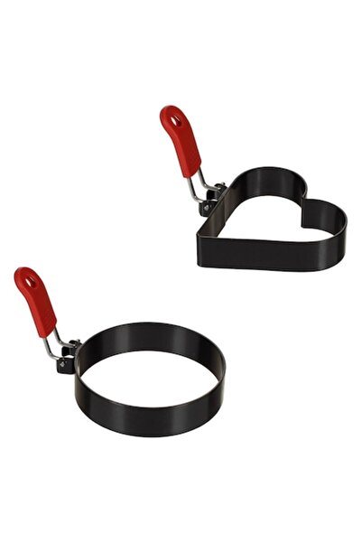 SHOPIENS Set 2 forme metalice pentru ouă și clătite Shopiens, inimă și cerc