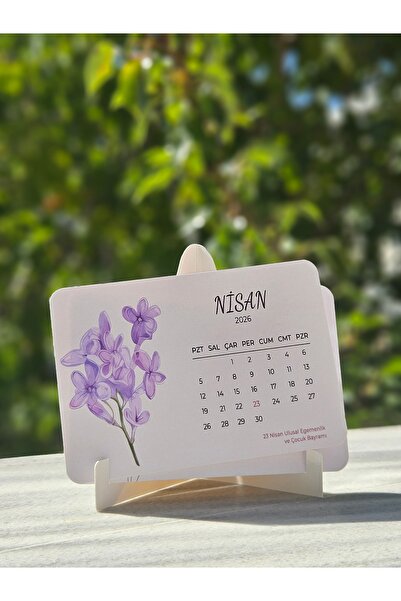 rengorawish Çiçekli Masa Takvimi 2026