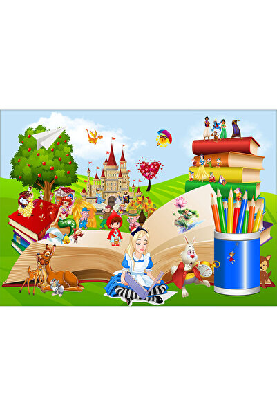 VIODESIGN Fototapet Copii, Cartea cu Povesti, autoadeziv, multicolor, 80x120 cm