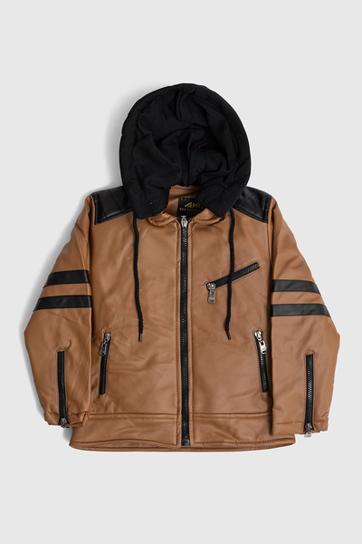 Go Veform Combed Cotton Detachable Hood Faux Leather