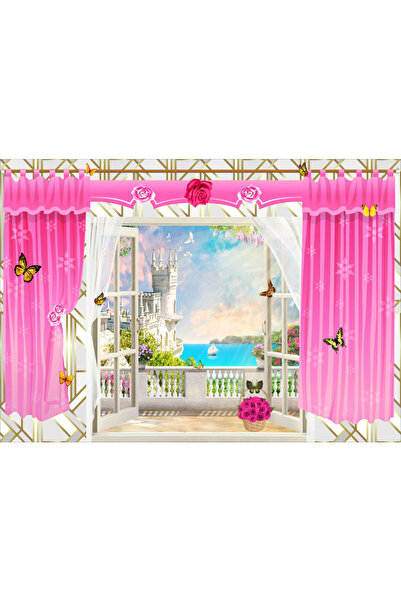 VIODESIGN Fototapet copii Printesa la Castel, autoadeziv, 120x200 cm