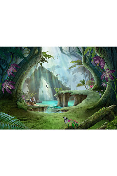 VIODESIGN Fototapet Copii, autoadeziv, Tigru in Padure , multicolor, 80x120 c...