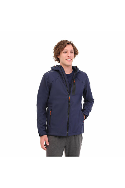 lumberjack Softshell New Trend Men's Navy Blue Hooded Jacket