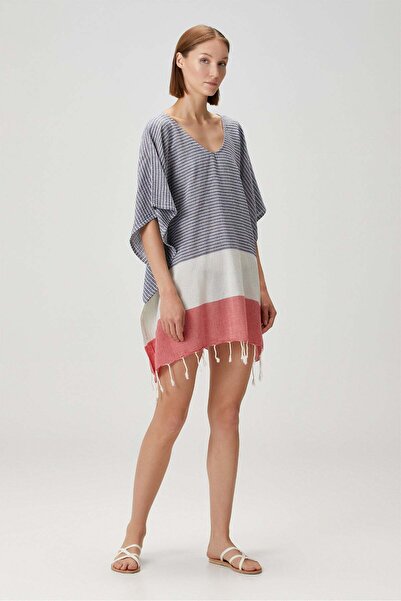 Barine Abyss Бавовняний кафтан темно-синього кольору