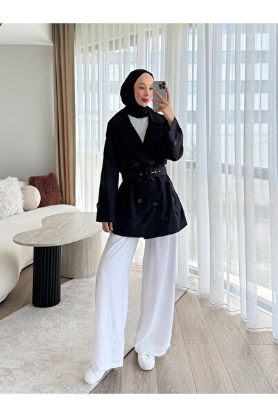 feiruz Premium Kumaş Astarlı Kemerli TrenchCoat