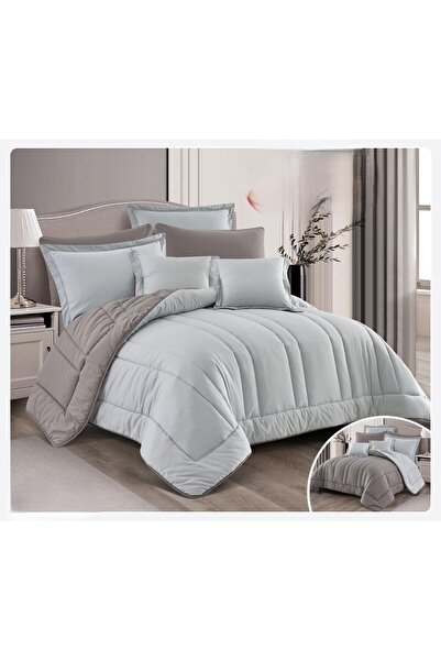 Red Rose طقم لحاف مفرش نفرين منفوخ مايكروفايبر جودة عالية بتطريز عصري جديد لت...