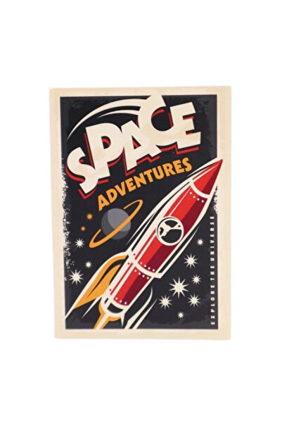 Dörtel Tedarik Space Adventure Unlined Notebook with Lacquer Finish 32 Sheets