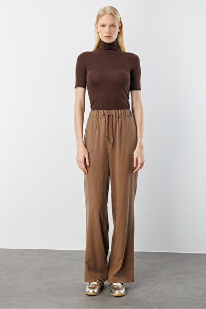 Moda İlgi Modailgi Beli Lastikli Tünel Bağcık Detaylı Torba Cepli Pantolon - ...