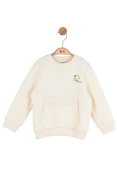 NK Baby Boy Elephnat Sweatshirt 1-4 Years Cream