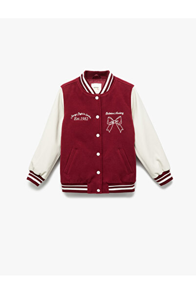 Koton Jachetă bomber cu mâneci lungi brodate cu panglică