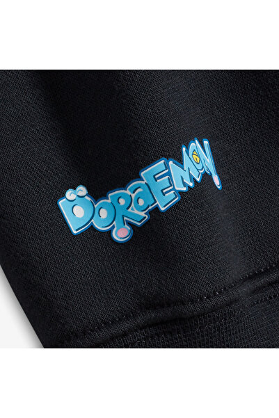 Converse X Doraemon Unisex Siyah Sweatshirt