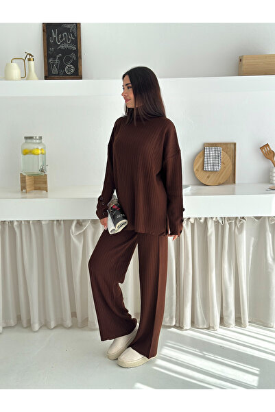 b buhari bykoc Fishing Collar Button-Detail Tricot Suit