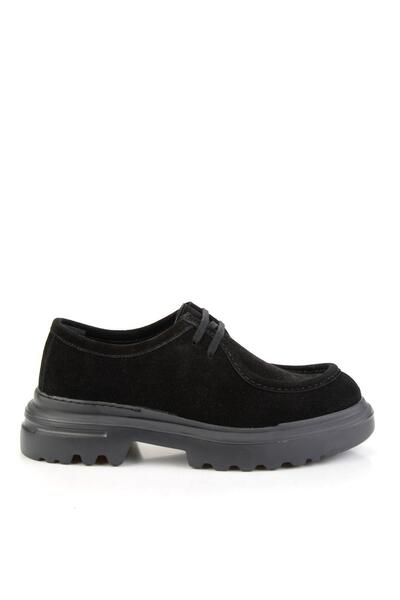 Bambi Siyah Hakiki Deri Erkek Casual Ayakkabı E01080220602