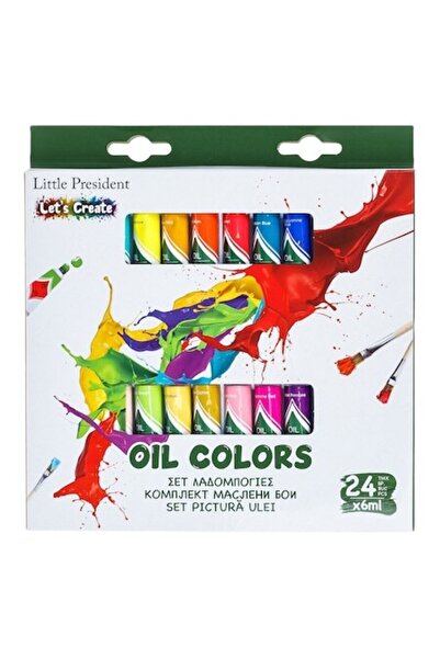 SHOPIENS Set 24 Tuburi Vopsele in Culori Ulei, 6ml, Solubile in Apa, Straluci...