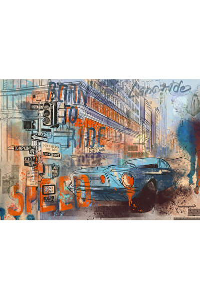 VIODESIGN Fototapet Copii, autoadeziv, Fast Ride , multicolor, 80x120 cm CO282