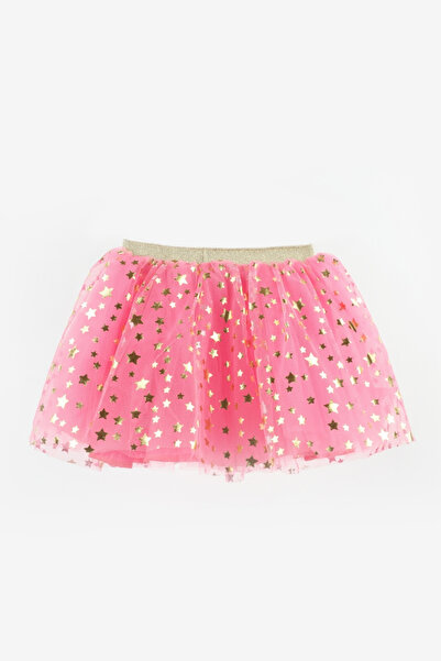 Le Mabelle Fustă Fetă din tul cu imprimeu stea roz - Pauline