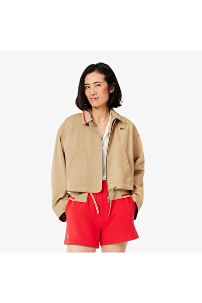 Lacoste Kadın Oversized Fit Bej Ceket