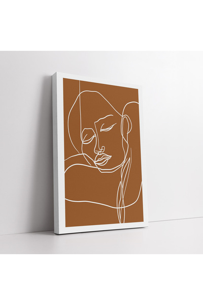 KOSS Dijital Boho stil apstraktna slika ženskog lica na platnu minimalistička...