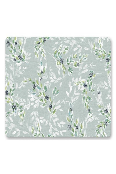 SHOPIENS Table mat with leaf print Shopiens®, 43 x 30 cm, white with green