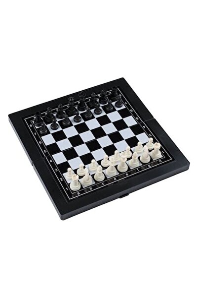 SHOPIENS Jocuri de societate portabile 3 în 1 șah dame table Shopiens®, cu pi...