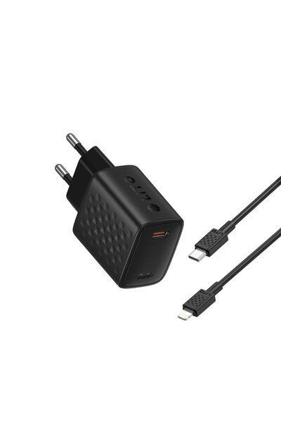 Lito Type-C PD30W wall charger with Lightning cable, black, LC17L