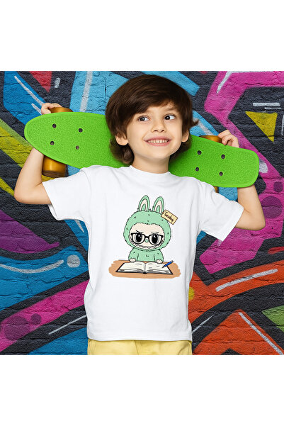 OEM Tricou unisex alb cu imprimeu Labubu, 100% bumbac, alb, 592