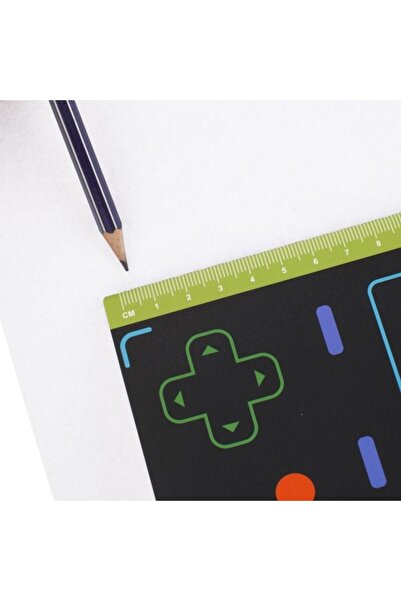 SHOPIENS Carnetel Notite A6 40 File Dictando Negru Verde Game Mode cu Rigla 13.5 cm